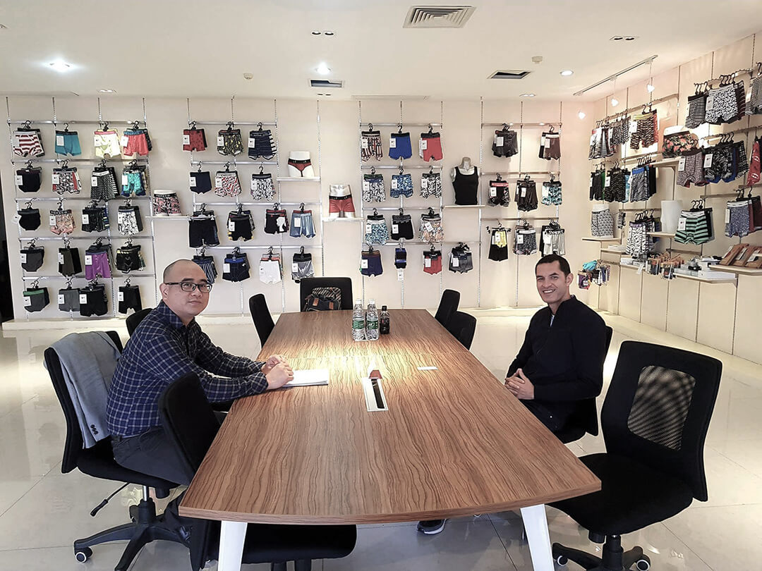 Deepwear CEO visiting a factory