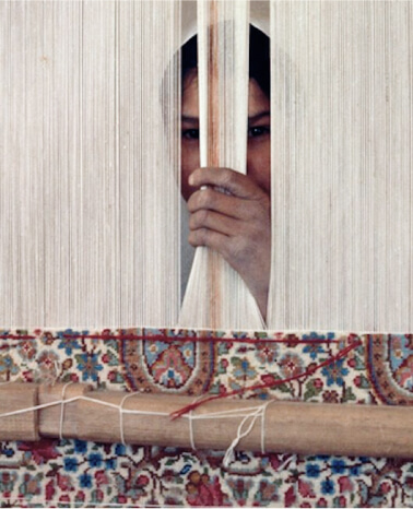 Handweaving of rugs